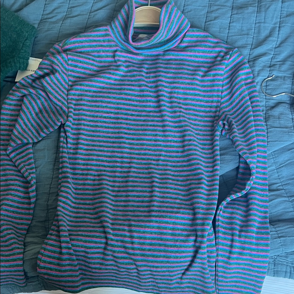 American Vintage Multicolor Striped Turtleneck
